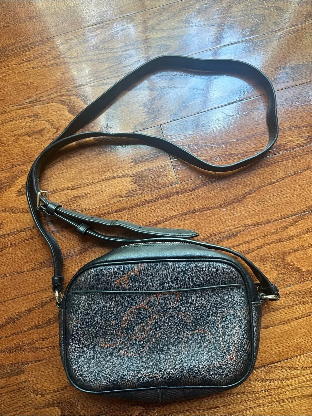 Coach Jamie Signature Coated Canvas Leather Camera Bag